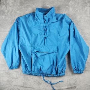 Vintage Obermeyer Women's Anorak Jacket Windbreaker Nylon Blue Size 8